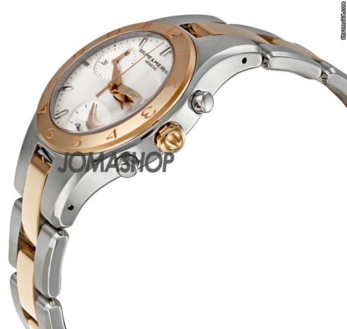Baume & Mercier and Linea Rose Gold Chronograph Ladies Watch MOA10016 WATCHES 2