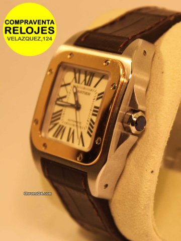 Cartier SANTOS 100 cadete ACERO Y ORO WATCHES 2