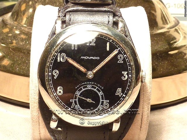 Movado GERMAN LUFTWAFFE 1930's PILOT / oversize military B-UHR WATCHES 2