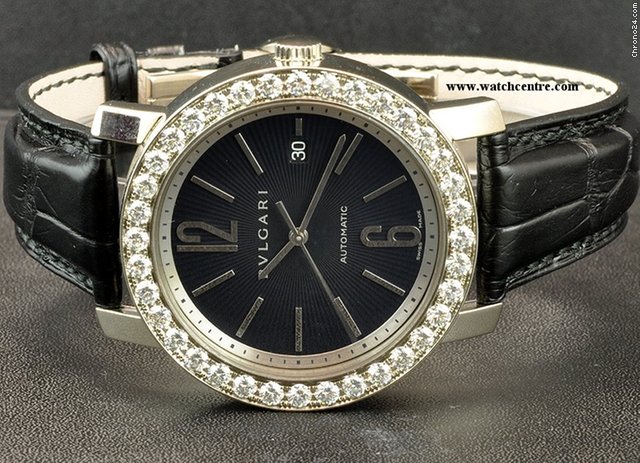 Bulgari 18k White Gold Diamond Bezel Gents BBW42C5GDLDAUTO WATCHES 2