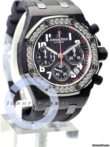 Audemars Piguet Audemars Piguet introduced the Ladies' R Royal Oak Offshore Ladies (Carbon Diamonds/Blacm Rubber) WATCHES 2