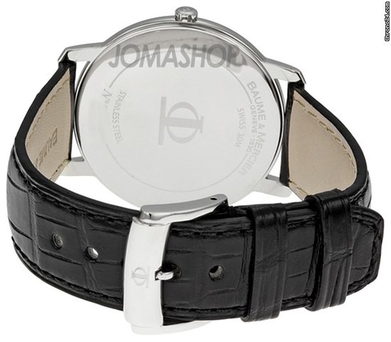 replica Baume & Mercier and Classima Executives Black Leather Bracelet Mens Watch MOA8850 WATCHES 1