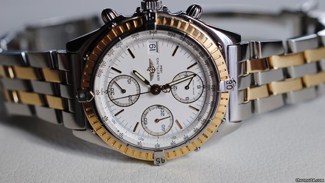 Breitling Chronomat Stahl / Gold mit Pilotband in Stahl / Gold WATCHES 2