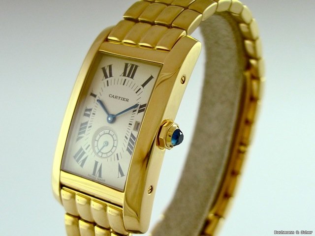Cartier Tank Americaine 18k yellow gold, quarz movement WATCHES 2