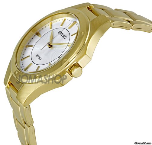 Seiko Silver Dial Gold-tone Stainless Steel Mens Watch SGEF64 WATCHES 2