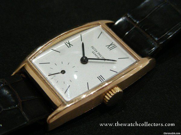 replica Patek Philippe Very Fine and Rare "Ref.2470" Pink gold tonneau from the 60 's with Extract of the Archives WATCHES 1
