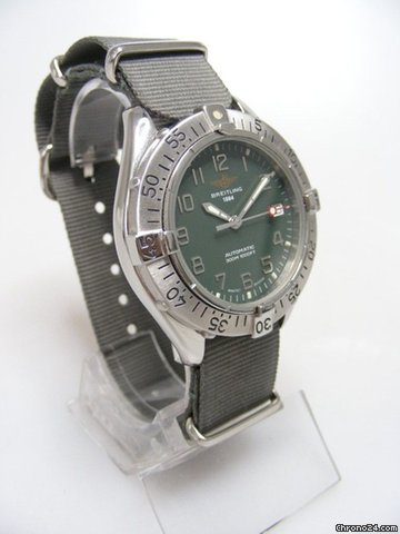 replica Breitling Colt plongee 300m cadran kaki acier/cuir WATCHES 1