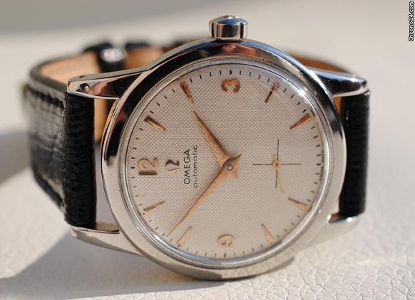 Omega Herrenuhr mit Gewebezifferblatt - Edelstahl Automatic WATCHES 2