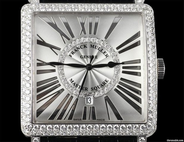 replica Franck Muller Master Square 6000 K XL 18K White Gold Diamonds [ON HOLD] WATCHES 1 
