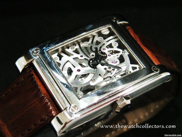 Cartier Limited Edition Collection Privee Paris "Tank ¨¤ vis Platinium Skeleton" Ref.2772 Full Set WATCHES 2