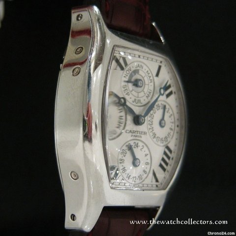replica Cartier Tortue Platinum Perpetuel Calendar Dual Time "Collection Privee Paris" Full Set WATCHES 1