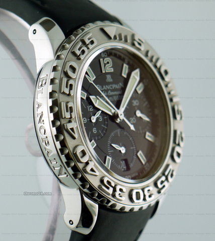 replica Blancpain Air Command Black Dial SS / Rubber WATCHES 1
