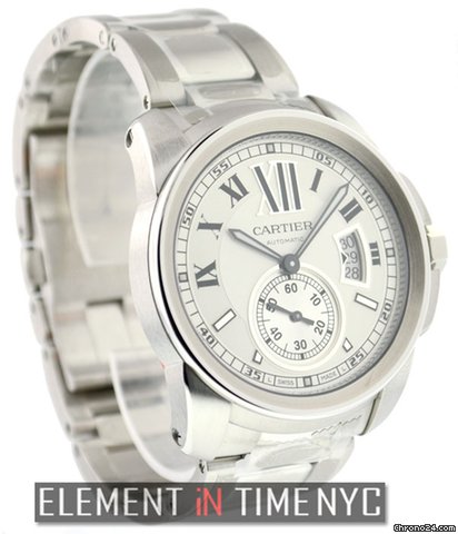 Cartier Calibre Stainless Steel Silver Dial NIB WATCHES 2