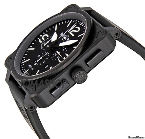 Bell & Ross Aviation Black Dial Chronograph Automatic 46MM Mens Watch BR01-94-CB WATCHES 2