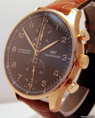 replica IWC PORTOGHESE CRONO RATTRAPPANTE ORO ROSA PELLE WATCHES 1