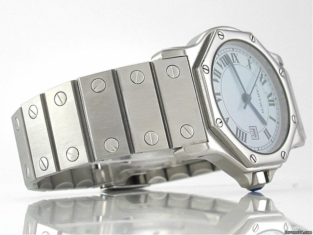 Cartier Damen "SANTOS" Edelstahl Automatik WATCHES 2