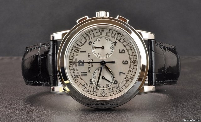 Patek Philippe 18k White Gold Silver Dial Chronograph B&P 5070G WATCHES 2