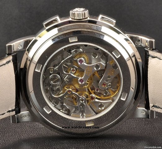replica Patek Philippe 18k White Gold Silver Dial Chronograph B&P 5070G WATCHES 1