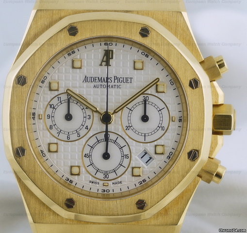 replica Audemars Piguet Royal Oak Chronograph Guilloche Dial YG WATCHES 1 