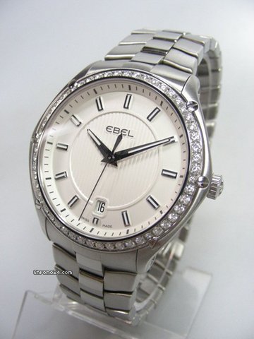 Ebel Classic Sport complet acier lunette diamants WATCHES 2