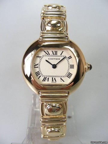Cartier Elipse complet or jaune et crocodile boucle deployante WATCHES 2