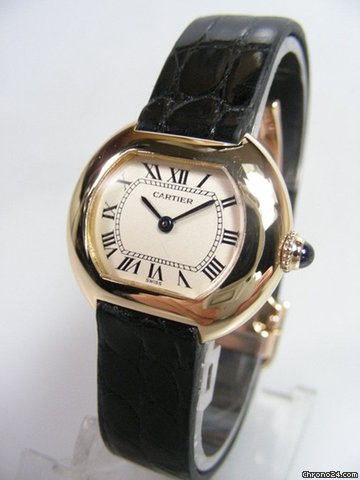 replica Cartier Elipse complet or jaune et crocodile boucle deployante WATCHES 1