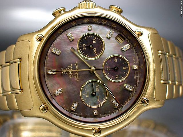Ebel "CHRONOGRAPH" 18K/750 GG, Perlm./Diam.Zifferbl. - 175,80 g WATCHES 2