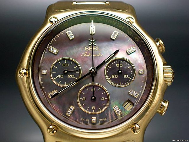 replica Ebel "CHRONOGRAPH" 18K/750 GG, Perlm./Diam.Zifferbl. - 175,80 g WATCHES 1