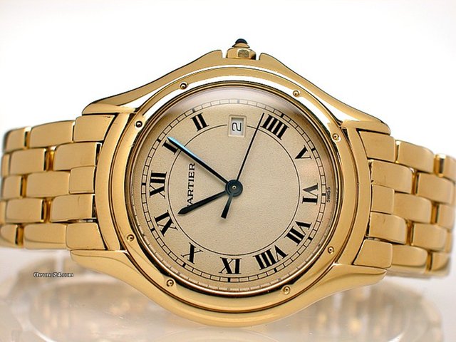 Cartier "COUGAR" TOP ZUSTAND 18K/750 Gelbgold, 110,80 g WATCHES 2