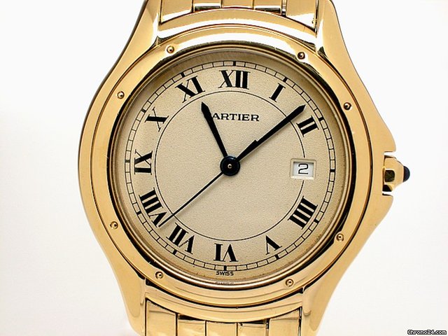 replica Cartier "COUGAR" TOP ZUSTAND 18K/750 Gelbgold, 110,80 g WATCHES 1