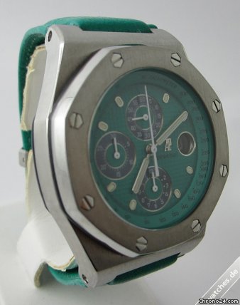 replica Audemars Piguet R.O.O on Strap Green - 25770 ST Green WATCHES 1