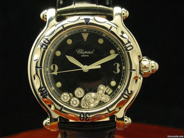 Chopard Happy Sport Fish Edelstahl Damenuhr Mit Diamanten / Diamantbesatz WATCHES 2