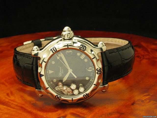 replica Chopard Happy Sport Fish Edelstahl Damenuhr Mit Diamanten / Diamantbesatz WATCHES 1