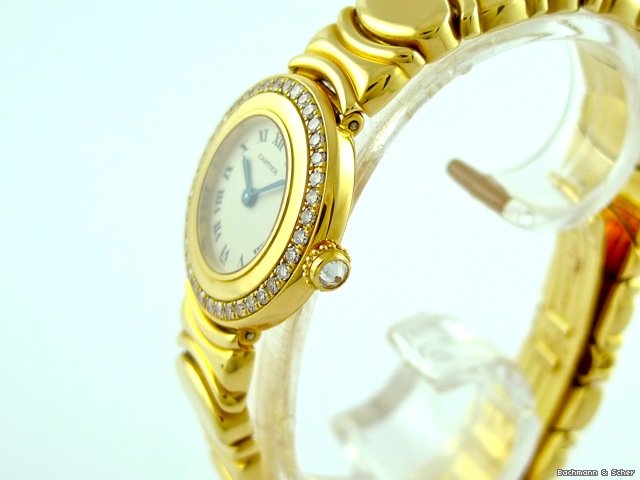 Cartier Colisee Ladies Watch, 18k Yellow Gold, Diamond Set Bezel WATCHES 2