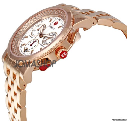 Michele Sport Sail Rose Gold Plated Steel Ladies Chronograph Watch MWW01C000059 WATCHES 2