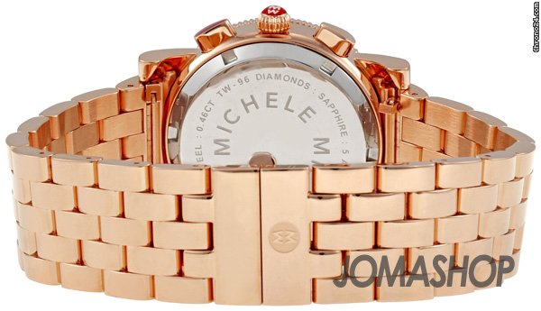 replica Michele Sport Sail Rose Gold Plated Steel Ladies Chronograph Watch MWW01C000059 WATCHES 1