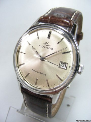 Movado Tempo-Matic vintage cadran silver WATCHES 2
