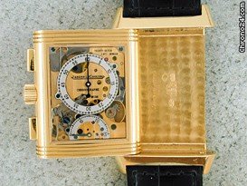 replica Jaeger-LeCoultre Gent's 18K Rose Gold Reverso Chronograph Retrograde WATCHES 1