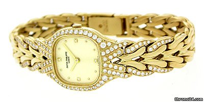 replica Patek Philippe Lady's 18K Yellow Gold Diamond La Flame WATCHES 1