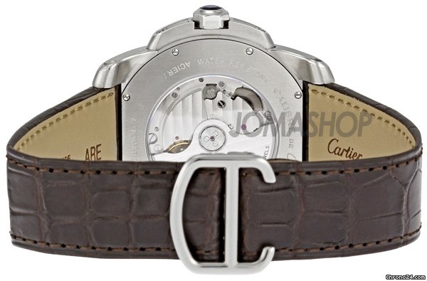 replica Cartier Calibre De Cartier Silver Dial Mechanical Wind Mens Watch W7100039 WATCHES 1