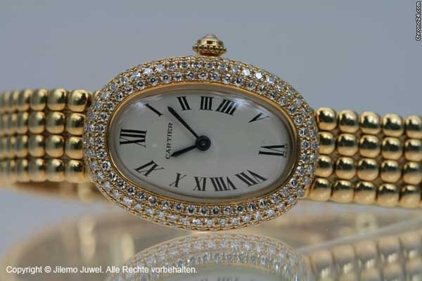 Cartier BAIGNOIRE 750 18 K GELBGOLD MIT DIAMANTEN WATCHES 2