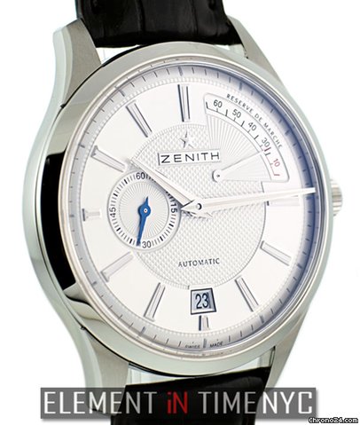 Zenith Elite Captain Power Reserve Silver NIB WATCHES 2
