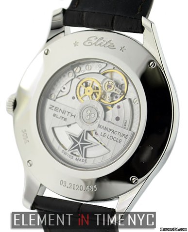 replica Zenith Elite Captain Power Reserve Silver NIB WATCHES 1