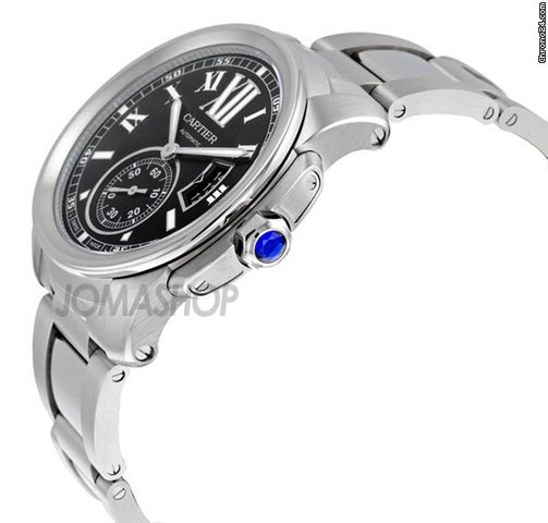 Cartier Calibre de Cartier Black Dial Stainless Steel Mens Watch W7100016 WATCHES 2