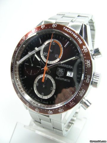 TAG Heuer Carrera chronographe Calibre 16 complet acier plus bracelet en cuir boucle deployante WATCHES 2