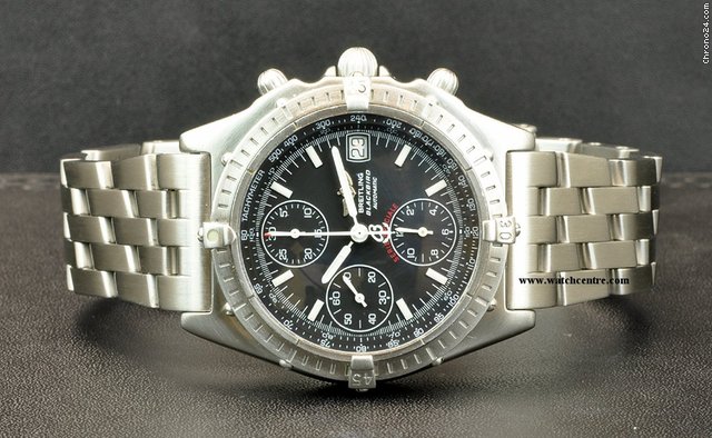 Breitling S/S Black Dial Blackbird Chronograph B&P A13050 WATCHES 2