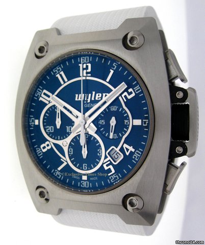 Wyler Code-R Chrono in Silver, Blue , white, El Camino 1-2 WATCHES 2