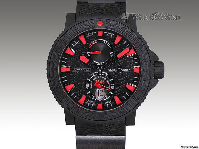 Ulysse Nardin Maxi Marine Diver 200m "BLACK SEA" LIMITED EDITION - 46mm Rubber Coated Stainless Steel Case - Brand New in Box WATCHES 2