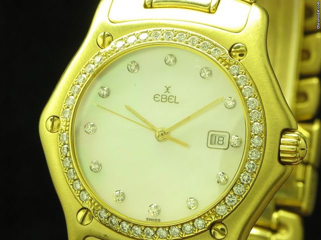 replica Ebel 1911 Date 18kt Gold Herrenuhr Mit Brillant L¨¹nette WATCHES 1