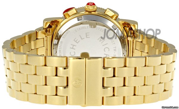 replica Michele Sport Sail Gold Plated Ladies Chronograph Watch MWW01C000043 WATCHES 1